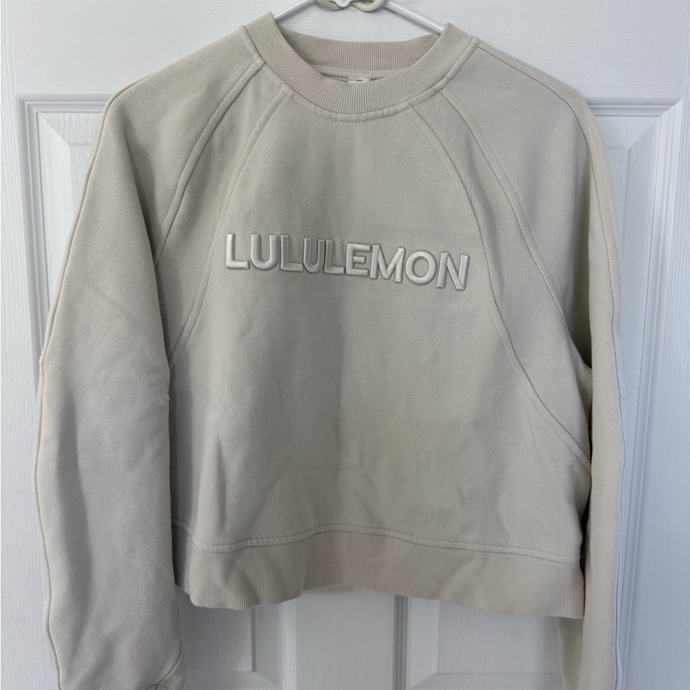 Lululemon Scuba Oversized Pullover in Bone, XS/S
